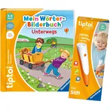 tiptoi Ravensburger Set: Mein Wörter-Bilderbuch. Unterwegs + 00801 Der Stift - mit Aufnahmefunktion