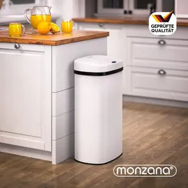 monzana Sensor Mülleimer 58 l Weiß