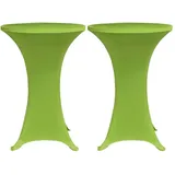 vidaXL Stretch Tischhusse 2 Stk 60 cm Grün