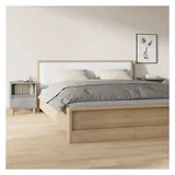vidaXL Nachtschrank 2 Stk. 40 x 35 x 50 cm Betongrau
