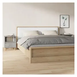 vidaXL Nachtschrank 2 Stk. 40 x 35 x 50 cm Betongrau