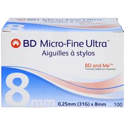 Bd Micro-fine Ultra Pentapoint Pen-nadeln 0,25x8mm