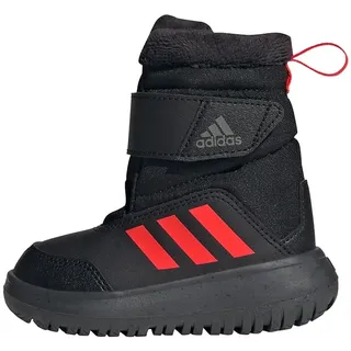 Adidas Winterplay Kids Stiefel Core Black / Solar Red / Iron Metallic 24