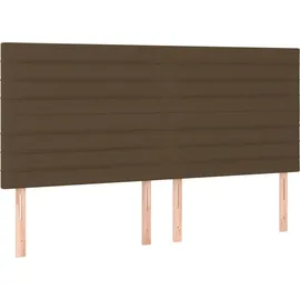vidaXL Boxspringbett mit Matratze Dunkelbraun 160x200 cm Stoff