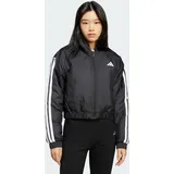 Adidas Essentials 3-Streifen Insulated Crop Bomberjacke Black S