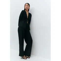 Gina Tricot - Textured trousers - Hosen - Schwarz - XS - Dame - Schwarz - XS