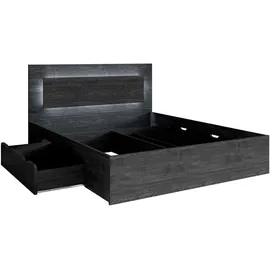 Home Affaire Bett PRESSAC 166,6 x 204,4 cm Eiche grau