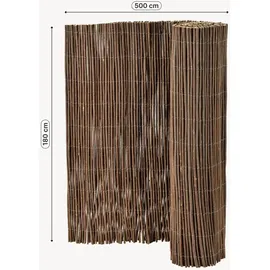 casa.pro Sichtschutzmatte 180 x 500 cm Braun Weide