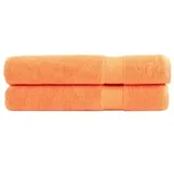vidaXL SOLUND Handtuchset 100 x 200 cm orange 2 St.