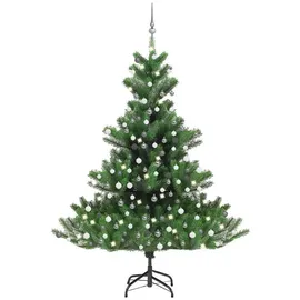 vidaXL Künstlicher Weihnachtsbaum Nordmann LED & Kugeln Grün 210 cm