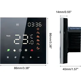 Zoternen Smart Thermostat 3A digital programmierbar LCD-Touchscreen Fußbodenheizung