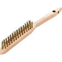 Lessmann Handbürste L.290mm 0,35mm Messingdraht Besatz-L.140mm 2rhg.12