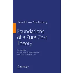 Foundations of a Pure Cost Theory, Fachbücher von Heinrich von Stackelberg