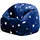 I.C.O.N. Icon Sterne Sitzsack Kinder, Dunkelblau, Gewebter-Stoff, Sitzsack mit Füllung, Bequemer Kinder Sessel, Kuschelsessel, Lese Sessel, Schlafzimmer, Kinderzimmer, Spielzimmer