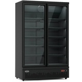 Gastro Flaschenkühlschrank Kühlschrank Gewerbekühlschrank 1000 L 1253x710x1997mm Schwarz | + GROJU Geschirrtuch