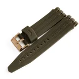 Vostok Europe Energia Rocket Silikonarmband / 26 mm/Khaki/Schließe Rosegoldfarben EN-S-285-khaki