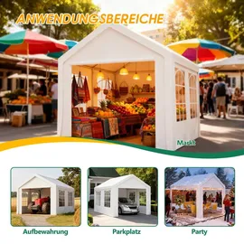 Thanaddo Partezelt 3 x 3 m Weiß