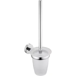 Megabad Sky Toilettenbürstengarnitur mit Behälter aus Kristallglas, Accessoires, chrom