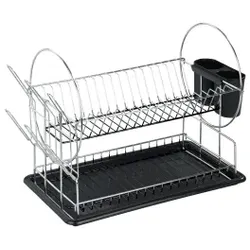 WENKO Premium Duo Geschirrabtropfer, Praktischer Abwaschhelfer für Zuhause, im Garten oder beim Camping, 1 Stück
