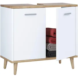 VCM Landos 56 x 60 x 28 cm weiß/honig eiche
