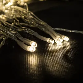 LINDER EXCLUSIV LED Lichternetz für Innen- und Außenbereich, Transparentes Kabel, IP44, 3 x 3 m