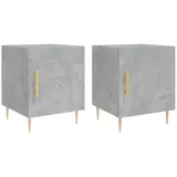 vidaXL Nachttische 2 Stk. Betongrau 40x40x50 cm Holzwerkstoff