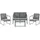 Beliani Gartensofa Set Loungeset grau/schwarz/braun
