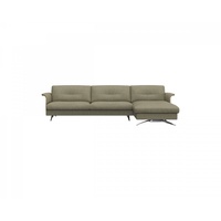 FLEXLUX Ecksofa Glow Designsofa, bequem und komfortabel durch hochwertigen Sitzaufbau, L-Form, Modernes skandinavisches Design grün