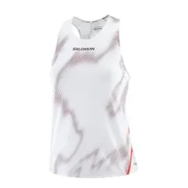 Salomon Damen S-Lab Speed Singlet Top (Größe S, weiss)