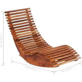 vidaXL Sonnenliege 149 x 60 x 86 cm braun 2 St.