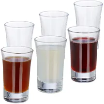 Relaxdays Schnapsgläser, 4cl im 6er Set