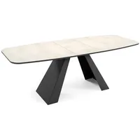 Feldmann-Wohnen Esstisch, Ecru, Holz, Rechteckig,Rechteckig, Wange, 90x76x180 cm, Esszimmer,