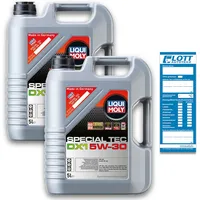 2x 5 Liter Liqui Moly Motorenöl Motoröl Special Tec DX1 5W-30 10 L Oil Oel 3766