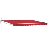 vidaXL Aluminium Elektrische ausziehbare Markise 400 x 300 cm Rot