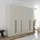OTTO home Wäscheschrank Avola 226 x 197 x 54 cm Beige/Schwarz