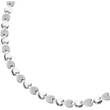 Smart Jewel Collier SMART JEWEL "linsenförmige Silberelemente, Silber 925", silber, Halsketten, Damen, 45cm, Silber 925 (Sterlingsilber), Collier