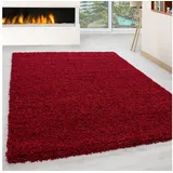 KADIMA DESIGN Teppich Hochflor Unifarben 300 x 400 cm Rot