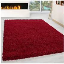 KADIMA DESIGN Teppich Hochflor Unifarben 300 x 400 cm Rot