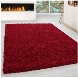 KADIMA DESIGN Teppich Hochflor Unifarben 300 x 400 cm Rot