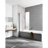 Kermi PASA XP Pendelflügel mit Festfeld PX DTL/R 1500 BV: 770-800 Silber Hochglanz ESG klar