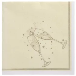 Papstar 160 Servietten ROYAL Collection 1/4-Falz 40 cm x 40 cm gold Festivity