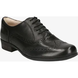 CLARKS Hamble Oak Derby, Schwarzes Leder, 37.5