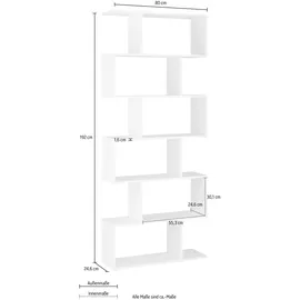 INOSIGN Calli Aktenregal 80 x 24,6 x 192 weiß