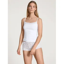 CALIDA Natural Comfort Lace Damen, mit Spitze, am Ausschnitt, verstellbare Träger, funktionell Weiss 36-38