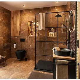 Rak Feeling Wand-WC mit WC-Sitz Schwarz Matt