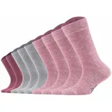 s.Oliver Kinder Socken, 9er Pack - Kurzsocken, einfarbig Rosa/Grau 35-38