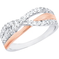 amor Damen, Ring, 925er Silber, bicolor, 52