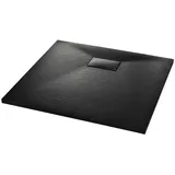vidaXL Duschwanne SMC Schwarz 90×80 cm