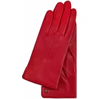 KESSLER Lederhandschuhe "Carla" rot (crimson) Damen Handschuhe Seitenschlitz, Zierbiesen