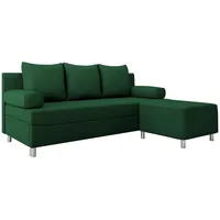 Mirjan24 Schlafsofa, Grün, Textil, L-Form,Rechteckig, 192x80 cm, Wohnzimmer, Sofas & Couches, Wohnlandschaften, Ecksofas